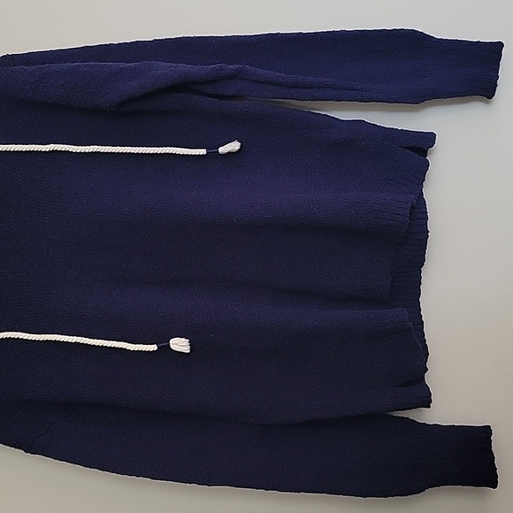 J. Crew Teddie Beach Hoodie Navy Blue M - Picture 5 of 10